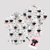 mens dinosaur hawaiian shirt with dog face and playful patterns