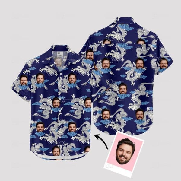 Custom Hawaiian Shirts with Dragons & Faces – Unique Island Style