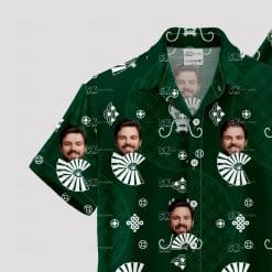 Custom Hawaiian Shirts with faces, geometric patterns, and animal motifs