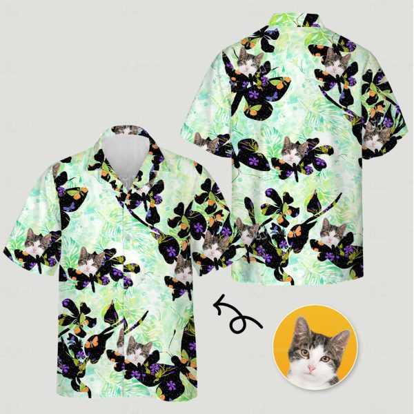 Hawaiian Shirt with Dog Face – Custom, Playful Design with Botanical Accents