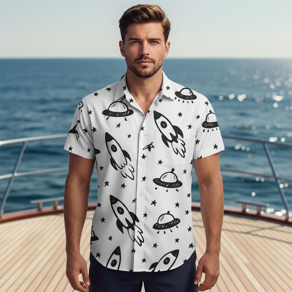 Collection of Disney Star Wars Hawaiian shirts featuring various characters and tropical designs for human apparel