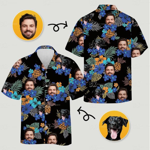 Hawaiian Shirt Dog Face – Turn Your Pup’s Portrait Into a Vacation-Ready Statement Piece This Summer