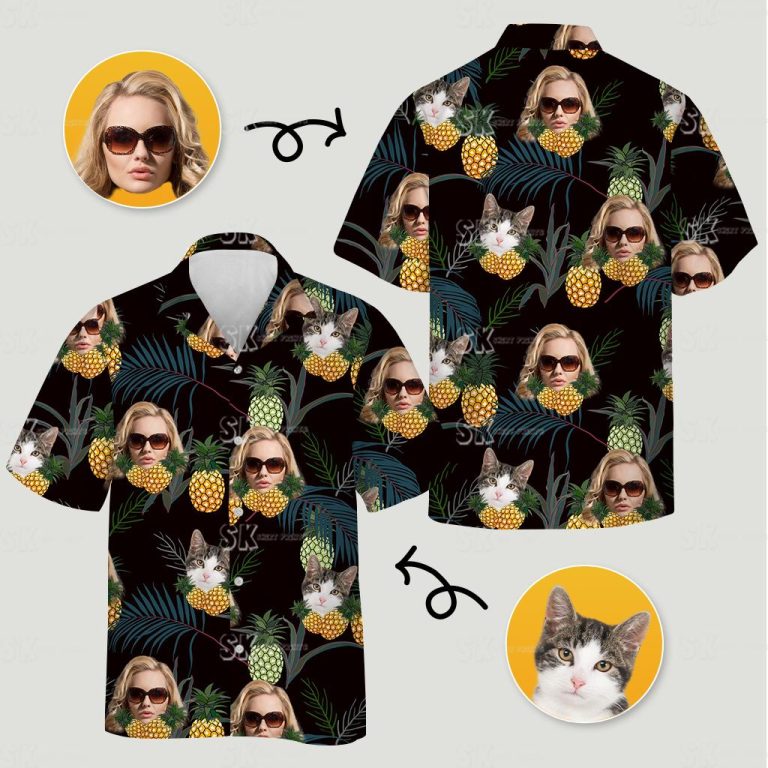 Womens Plus Size Hawaiian Shirt with Custom Face