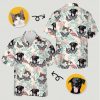Custom Hawaiian shirt displaying cats dogs butterflies birds and floral best tropical shirts design