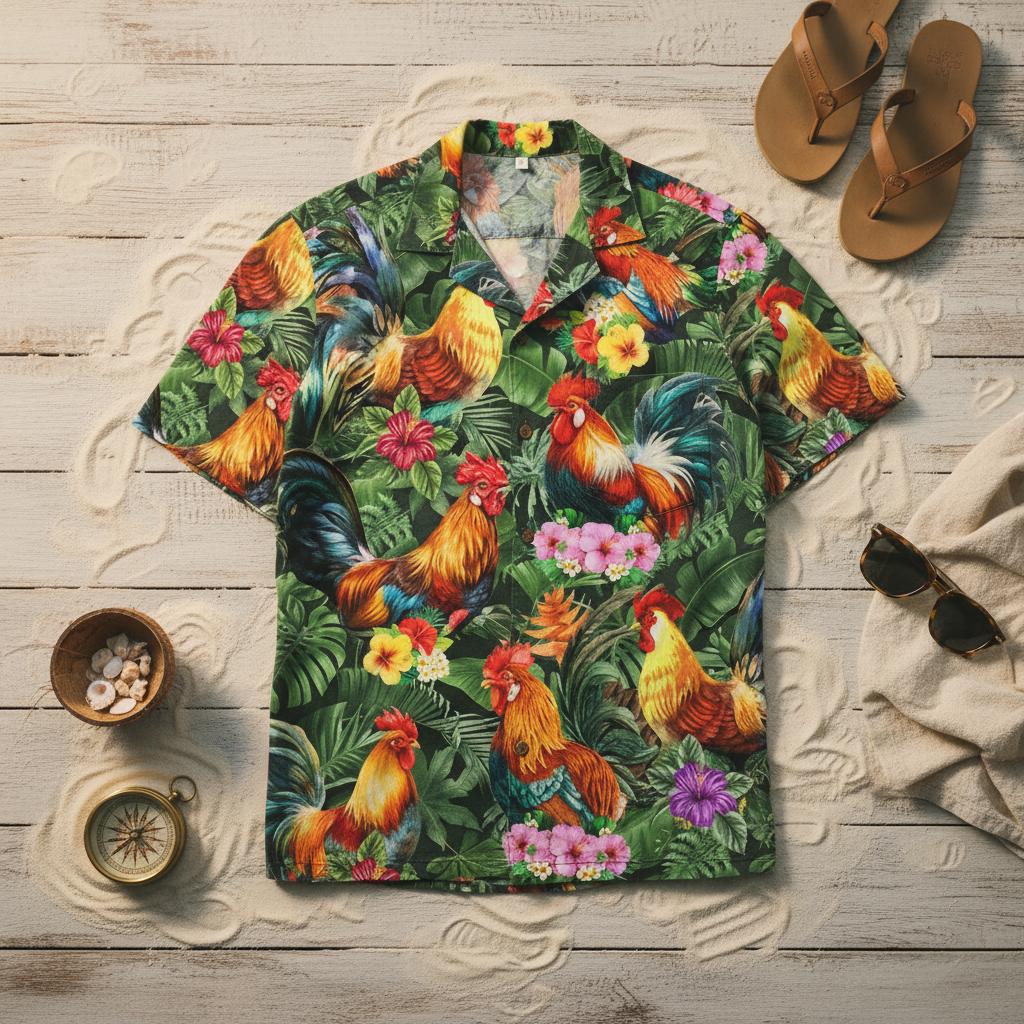 Miles Teller's Top Gun Maverick Hawaiian Shirts: Get the Rooster Look featuring rooster hawaiian shirt top gun with beach pro