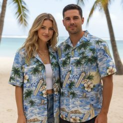 1950's Hawaiian Shirts with authentic retro tropical print from the fifties era