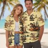 Aloha shirts vintage style with tropical floral print, button down Hawaiian shirt for men