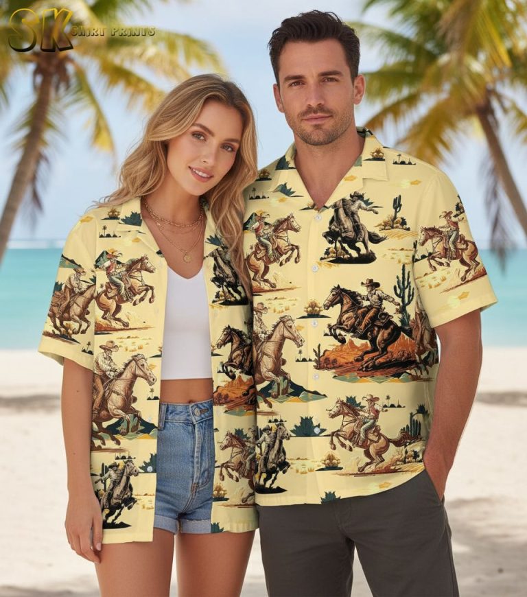 Men’s Vintage Hawaiian Shirts – Retro Aloha Button Down Short Sleeve Tropical Print Shirts for Summer