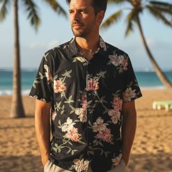 Multiple Cooke Street Hawaiian shirt designs displayed side by side showing various tropical patterns and colors