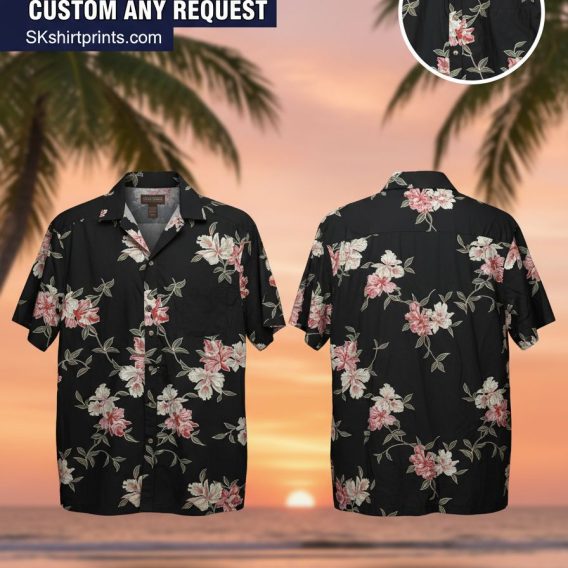 Male model wearing Cooke Street new Hawaiian shirt in casual outdoor lifestyle setting