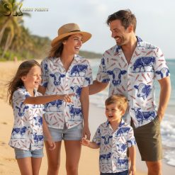 Cow shirt mens collection showing multiple Hawaiian pattern variations