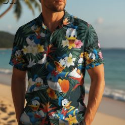 Complete collection of Donald Duck Hawaiian shirts showing all available color variations