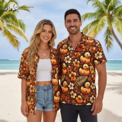 Donald Duck Hawaiian shirt with Disney tropical print design