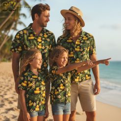 Donald Duck shirts for men collection showing multiple tropical Hawaiian designs
