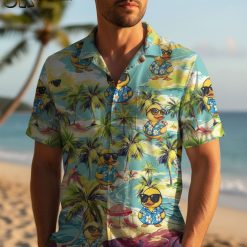 Collection overview displaying multiple Oregon Duck Hawaiian shirt designs arranged side by side