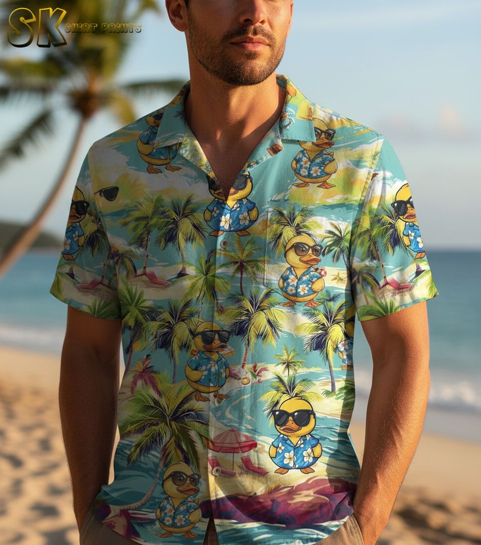 Collection overview displaying multiple Oregon Duck Hawaiian shirt designs arranged side by side