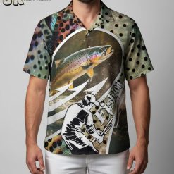 Fish hawaiian shirt men's casual wear tropical fish print button up