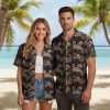 Flamingo love summer shirt with romantic flamingo couple design for casual tropical style
