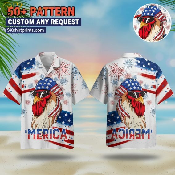 Man wearing funny Hawaiian shirt with tropical print in casual lifestyle pose outdoors