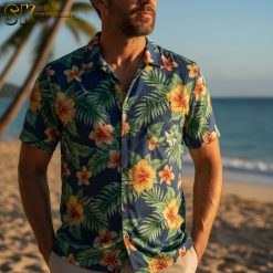 Collection overview displaying various funny Hawaiian shirt designs and patterns side by side