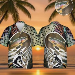 Hawaii fishing shirts men's tropical button down short sleeve hawaiian shirt