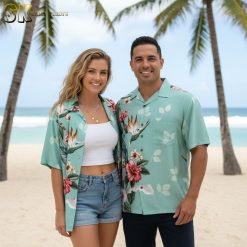 Hawaii floral shirt with authentic island paradise tropical bloom patterns