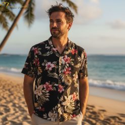Hawaii flower shirt collection multiple tropical styles men's Hawaiian shirts variety
