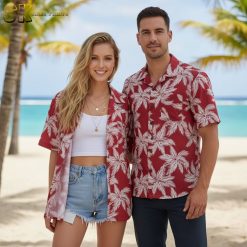 Hawaiian combat shirt in color-3 with tactical military pattern and tropical elements