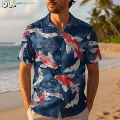 Hawaiian fish shirt collection showing various designs and color options