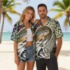 Hawaiian fish shirts summer vacation tropical print button down