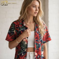 Hawaiian flower shirt size chart and specifications guide for proper fitting