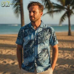 Multiple d&d Hawaiian shirt designs displayed side by side in collection overview layout