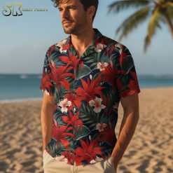 Hawaiian shirt floral pattern collection showing multiple color variations and tropical designs
