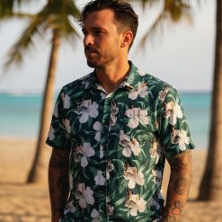 Hawaiian shirt tactical collection displaying multiple color options and styles