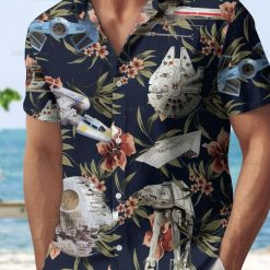 Collection overview displaying multiple star wars aloha shirt designs side by side showing various character themes