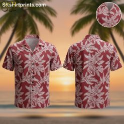 Hawaiian tactical shirt with military-inspired tropical print for outdoor beach wear