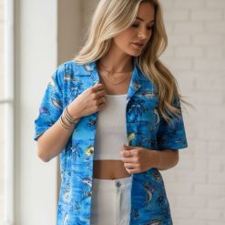 Koi fish hawaiian shirt with Japanese koi pattern design