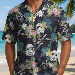 Multiple Star Wars Hawaii shirt designs displayed side by side showing various Mandalorian themed patterns