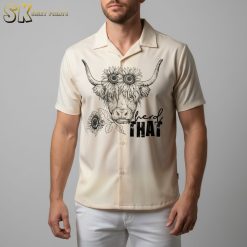 Man in cow pattern Aloha shirt standing outdoors in relaxed vacation pose