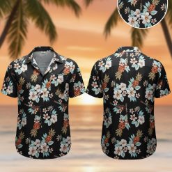 Men's floral Hawaiian shirts with tropical print design, short sleeve button down style for casual beach wear
