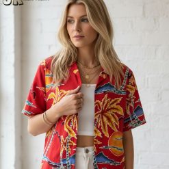 Mens Hawaiian shirts vintage sizing chart showing fit specifications and measurements for authentic retro styles