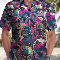 Multiple Star Wars Hawaiian shirt designs displayed side by side showing various character themes and patterns