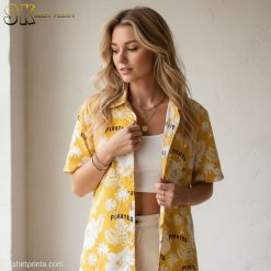 Pirate cat Hawaiian shirt size specifications and measurement chart display