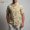Pirate skull Hawaiian shirt with Pittsburgh Pirates branding and tropical skull motifs in colorful design