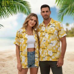 Pirates of the Caribbean Hawaiian shirt with tropical design and adventure theme