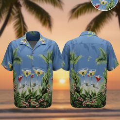 Retro tropical shirts featuring vintage Hawaiian print design in vibrant colors