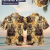 Male model wearing Star Wars Hawaii shirt with tropical patterns in outdoor lifestyle setting