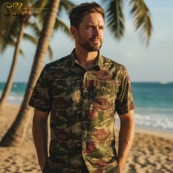 Star Wars Hawaiian shirts for men collection showing multiple color options with galactic and tropical themes