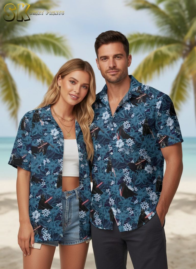 Star Wars Hawaiian Shirts for Men – Tropical Galaxy Button Down Shirt for Beach Vacation