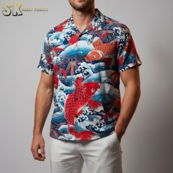 Swedish fish hawaiian shirts with colorful candy gummy fish pattern design